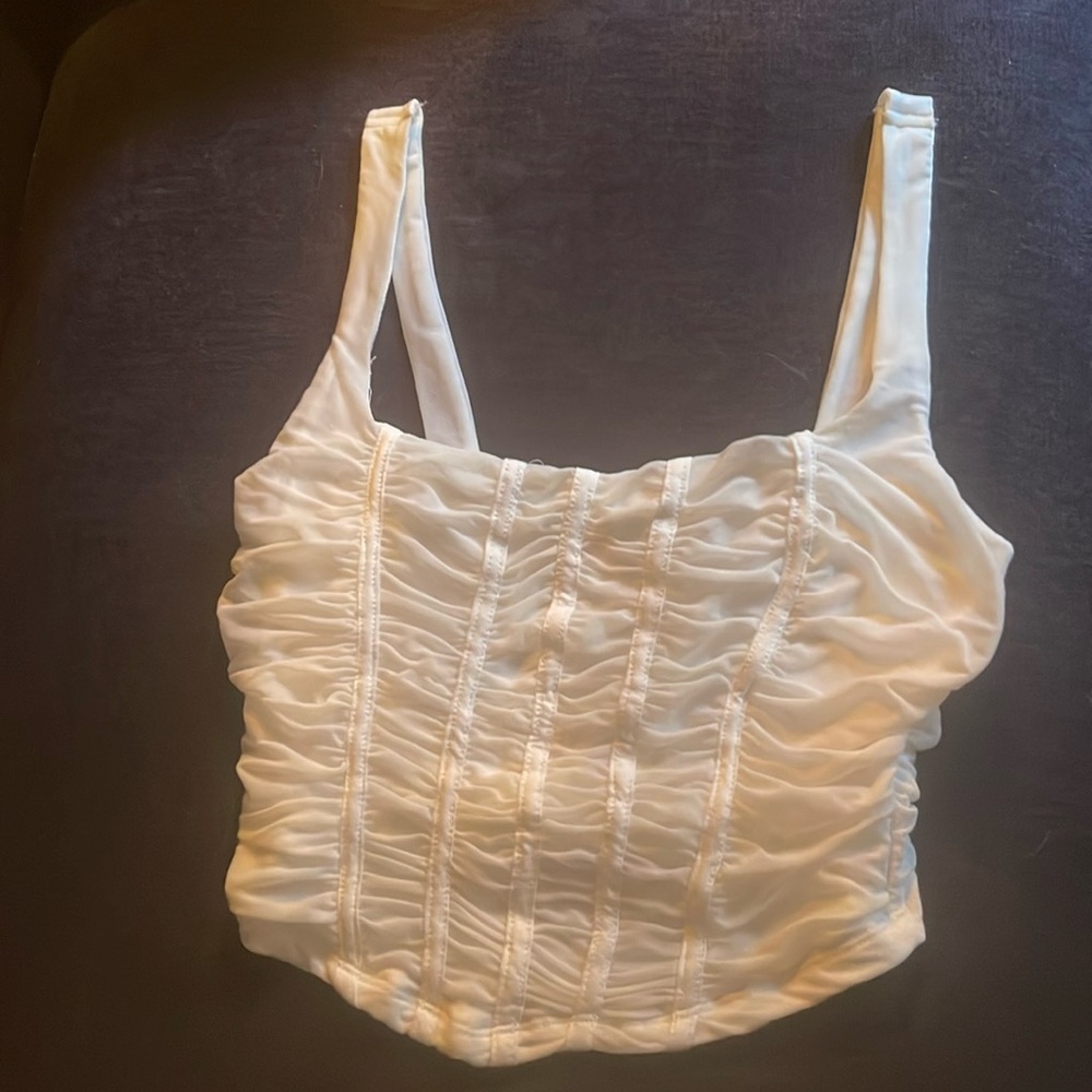 White crop top